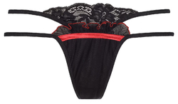 Dámská tanga V-8298 černá/červená - Axami
