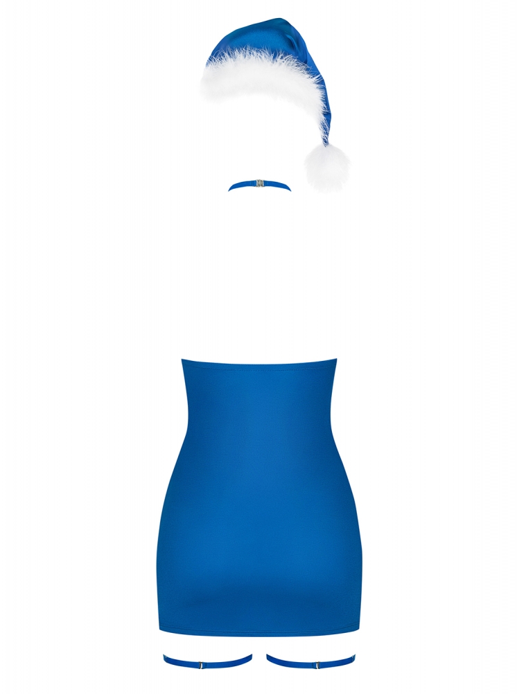 Vánoční kostým Kissmas chemise blue - Obsessive